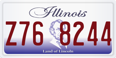 IL license plate Z768244