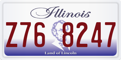 IL license plate Z768247