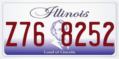 IL license plate Z768252