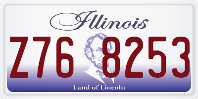 IL license plate Z768253
