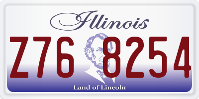 IL license plate Z768254