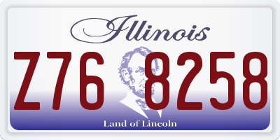 IL license plate Z768258