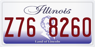 IL license plate Z768260