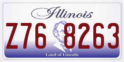 IL license plate Z768263