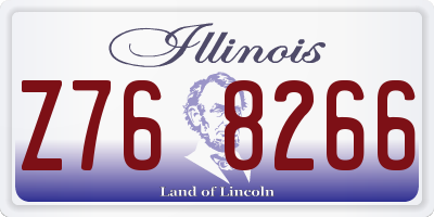 IL license plate Z768266