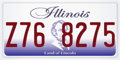 IL license plate Z768275