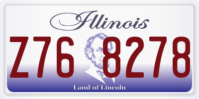 IL license plate Z768278