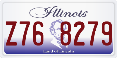 IL license plate Z768279
