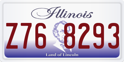 IL license plate Z768293