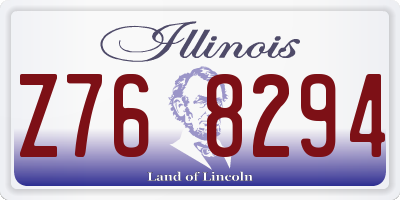 IL license plate Z768294