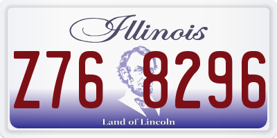 IL license plate Z768296