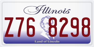 IL license plate Z768298