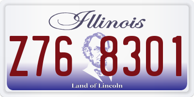IL license plate Z768301