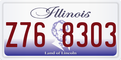 IL license plate Z768303