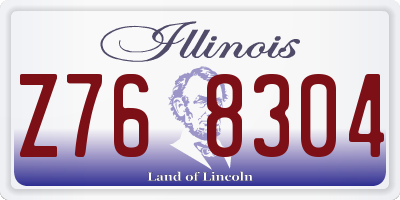 IL license plate Z768304