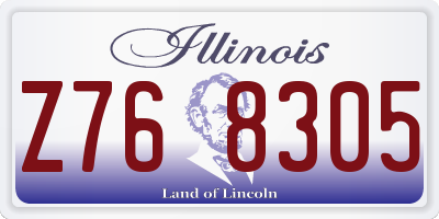 IL license plate Z768305