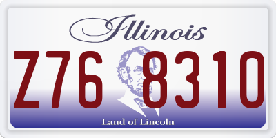 IL license plate Z768310