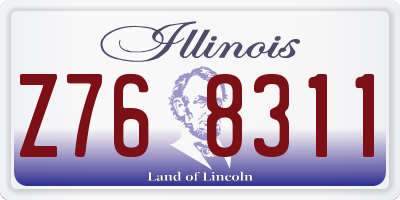 IL license plate Z768311