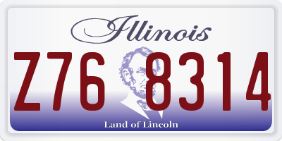 IL license plate Z768314