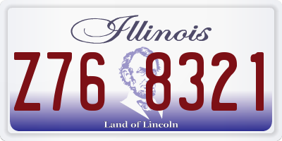 IL license plate Z768321