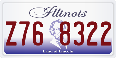 IL license plate Z768322