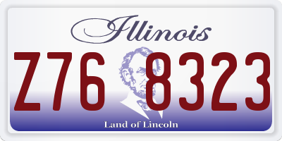 IL license plate Z768323