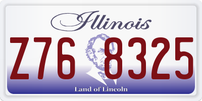 IL license plate Z768325