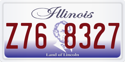 IL license plate Z768327