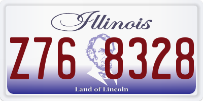 IL license plate Z768328