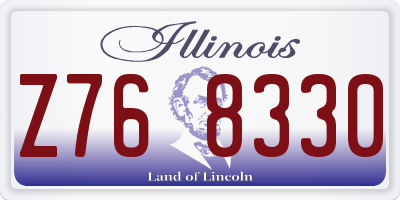 IL license plate Z768330