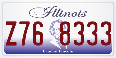 IL license plate Z768333