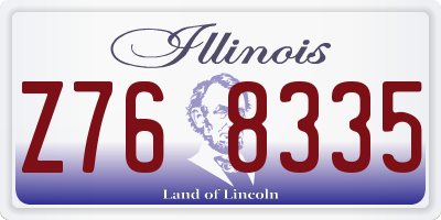 IL license plate Z768335