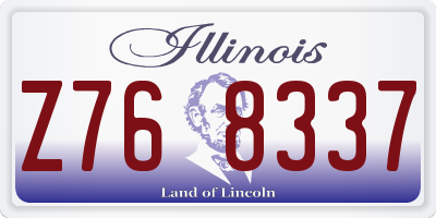 IL license plate Z768337