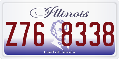IL license plate Z768338