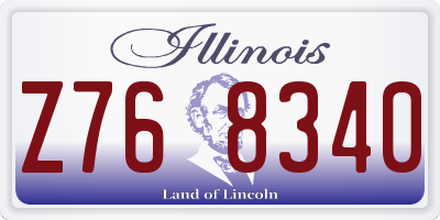 IL license plate Z768340