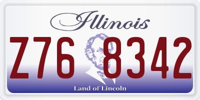 IL license plate Z768342