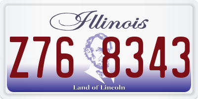 IL license plate Z768343