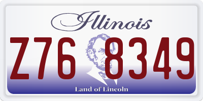 IL license plate Z768349