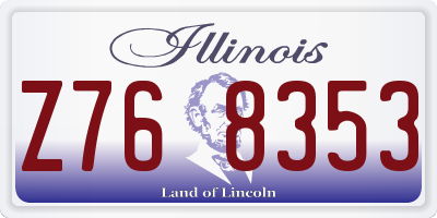IL license plate Z768353