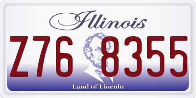 IL license plate Z768355