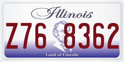 IL license plate Z768362