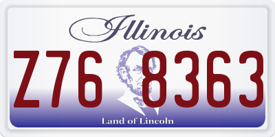 IL license plate Z768363