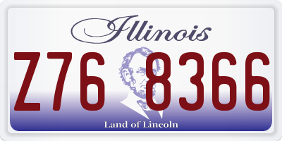 IL license plate Z768366