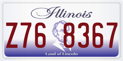IL license plate Z768367