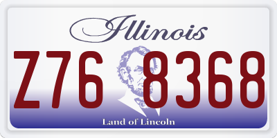 IL license plate Z768368
