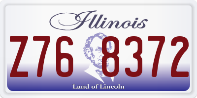 IL license plate Z768372