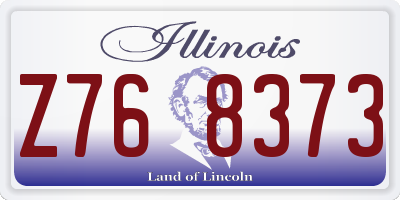 IL license plate Z768373