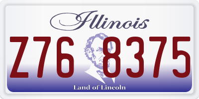 IL license plate Z768375