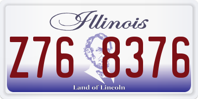 IL license plate Z768376