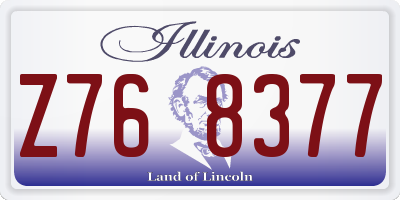 IL license plate Z768377